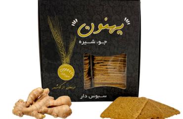 بیسکویت سبوس‌دار جو باطعم زنجبیل